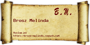 Brosz Melinda névjegykártya